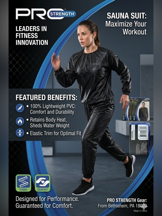 Pro Strength Other - PRO STRENGTH Unisex Black Sauna Suit 2 Piece Set L/XL New